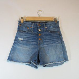 J Crew High Rise Cut Off Jean Denim Shorts